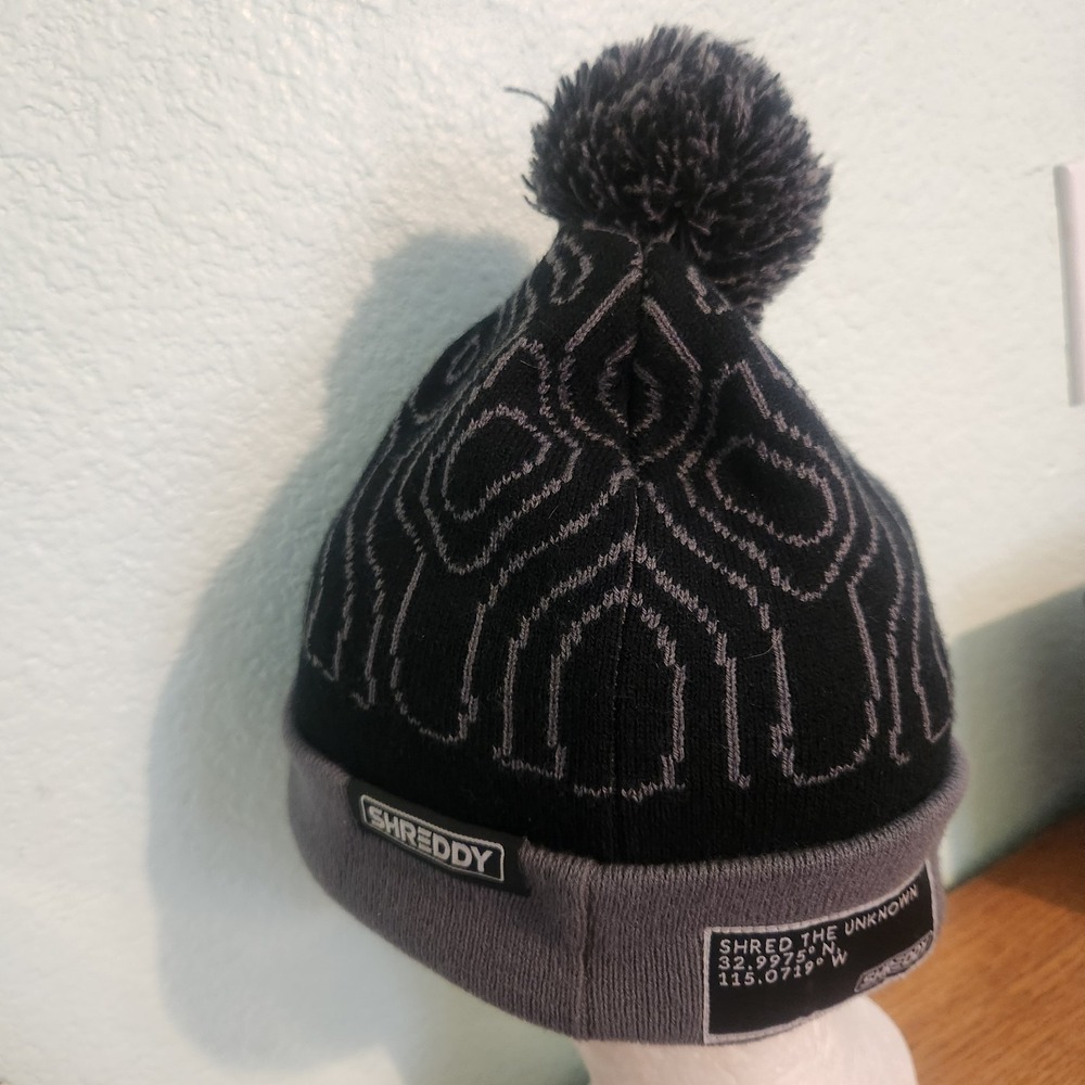Sheddy Lyfe Knit Beanie Hat With Pom Top Shred The Unknown Adult One Size